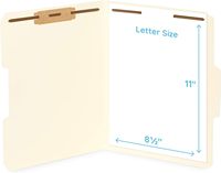 Carpetas de archivos de sujeción de Manila, Pestaña reforzada de corte 1/3, 2 puntas duraderas Unidas diseñadas para organizar archivos médicos estándar