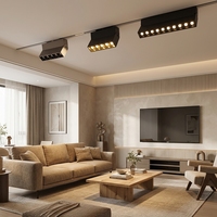 Système d'éclairage sur rail magnétique pliable 12W en aluminium avec design contemporain, spot LED linéaire pour la maison et le bureau