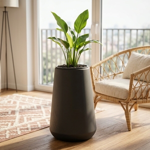 Maceta de Óxido de Magnesio Pulida a Mano, Estilo Nórdico, para Interiores, Contenedor de Plantas de MgO para Escritorio - Product Image 4