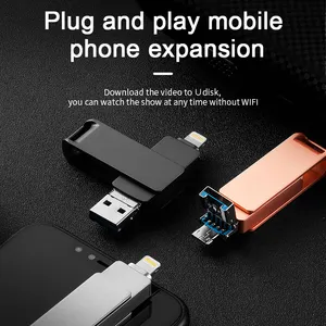 뜨거운 판매 3In1 Otg 유형 C 금속 Usb 16Gb 32Gb 64Gb 128Gb Pendrive Usb 플래시 드라이브 3 1 디스크