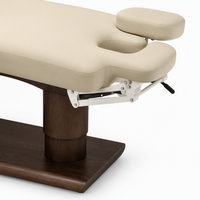 Table de massage électrique à 4 moteurs avec colonne métallique relevable et repose-tête, idéale pour salon, spa, clinique, lit de soin esthétique