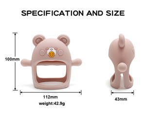 Sonajero para bebé con certificación CE, libre de BPA, mordedor de silicona con forma de animal, juguetes de dentición para bebés de 6 a 12 meses - Product Image 6