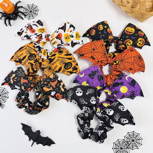 Elastico per capelli con ali di pipistrello di Halloween per donne e ragazze, simpatico e divertente, con stampa zucca e fantasma, per coda di cavallo, per feste e festival - Product Image 4