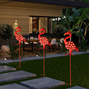 Lámpara Solar de Jardín con Forma de Flamenco, Luz LED Decorativa para Exteriores, Resistente al Agua, Autoportante - Product Image 2
