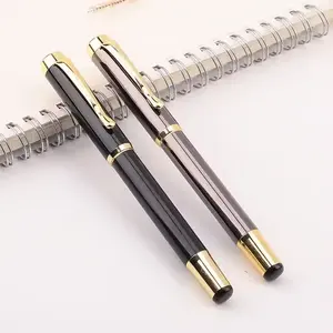 Tùy chỉnh kim loại bóng bút khuyến mại kim loại bút thấp moq giá rẻ cá nhân bạc đen kim loại bút với in logo