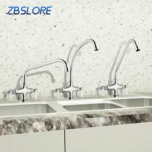 Sink Mixing Faucet Hot And Cold Laboratory Deck Mount Mixing Faucet