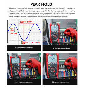 Multímetro Digital Profesional UNI-T UT196, Probador de Voltaje CA/CC de 1500V, Verdadero Valor Eficaz (RMS), Capacímetro, Medidor de Resistencia y Frecuencia, IP65 - Product Image 4