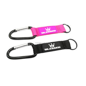Llavero promocional y mosquetón Llavero de metal personalizado con correa de logotipo de <span class=keywords><strong>nylon</strong></span> Mosquetón de sublimación Llavero con clip - Product Image 4