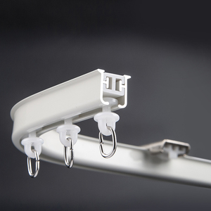Iksun Manufacturer Hotel Hospital Metal Ceiling Mount Double Curtain Rail Flexible Bendable Curtain Track Aluminium - Product Image 6