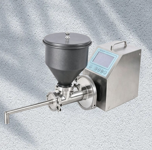 Pompe doseuse de poudre en acier inoxydable PMP350, alimentateur de poudre hygiénique automatique avec trémie personnalisée pour la manutention industrielle de poudres - Product Image 1