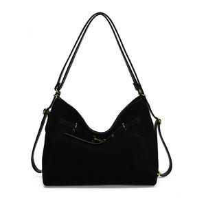 Bolso de hombro de moda para otoño/invierno, hecho de material PU, estilo vintage, de gamuza, para mujer, de gran capacidad, tipo mochila. - Product Image 3