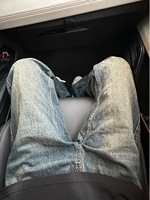 Jeans pour hommes Mad Stitch avec détails de coutures originales, coupe skinny, Insane Supplier