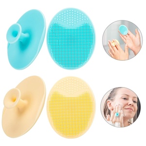 Baby Shampoo <b>Brush</b> Silicone Handheld Manual <b>Bathing</b> Scrubbing Oval <b>Brush</b> Kids Hair Washing Dandruff Removing Safety - Product Image 2