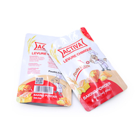 Sachet d'emballage plastique alimentaire anti-humidité pour levure chimique et agent de levainement du pain, pochette à fermeture éclair verticale