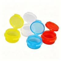 Pot cosmétique transparent jaune bleu rose 1g 3g 5g 10g avec couvercle à clapet, mini flacon de rangement