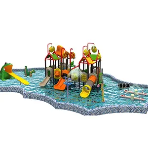 Preço fábrica Piscinas Playground flutuante toboágua Fiberglass parque aquático slide