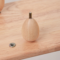 Support d'écran en bois massif personnalisé avec pieds œuf, étagère de rehausseur d'écran d'ordinateur de bureau pour le bureau et la maison