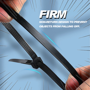 100 pièces Pack HONT marque ROHS + CE + REACH-approuvé 94V-2 résistant à <span class=keywords><strong>la</strong></span> chaleur Nylon66 attaches de câble autobloquantes 7.6*500mm - Product Image 6