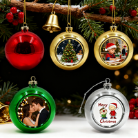 Boules de Noël personnalisées à suspendre Topjlh DIY, ornements vierges pour sublimation, impression personnalisée, boule d'ornement par sublimation