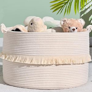 Cestas tejidas de gran venta <span class=keywords><strong>para</strong></span> almacenamiento <span class=keywords><strong>Cesto</strong></span> grande <span class=keywords><strong>para</strong></span> manta de sala de estar <span class=keywords><strong>Ropa</strong></span> sucia Cestas de lavandería - Product Image 3