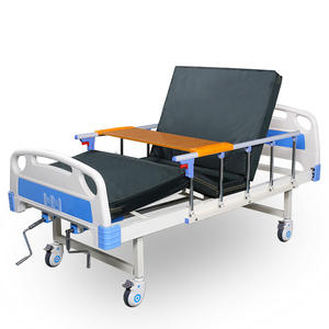 Suprimentos médicos Equipamentos médicos Acessórios Saúde ABS Aço Inoxidável 2 Manivelas Cama Hospitalar 260kg Capacidade 4 Rodízios Branco + - Product Image 4