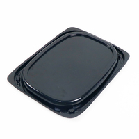 Plateau à gâteaux rectangulaire avec couvercle Buffet en plastique réutilisable Restauration Sandwich Plateaux Jetable Alimentaire Snack Party Plateau Couvercle