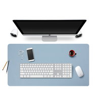 Tapis de bureau antidérapant en cuir PU imprimé à taille personnalisée en usine tapis de souris de table de bureau protecteur de jeu avec logo promotionnel