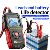 Probador de Baterías Automotrices de Alta Precisión 12V 24V, Analizador de Baterías de Plomo-Ácido 100-1700 CCA, Probador del Sistema de Arranque y Carga