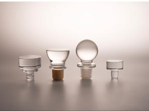 Tapa de botella de corcho hermética superior de vidrio multiforma personalizada para botella de bebidas alcohólicas - Product Image 4