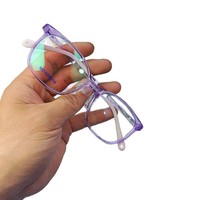 Montures de lunettes carrées à monture complète pour enfants, à prix de gros, avec verres transparents en PC, pour la lecture et la protection des yeux