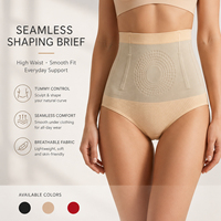 Culotte gainante taille haute pour femme, à forte compression, effet ventre plat, avec logo personnalisé imprimé pour marque de lingerie sculptante