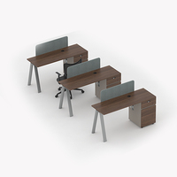 Poste de travail de bureau multi-personnes en mélamine moderne, modulaire, réglable, pliable, mural, pour l'école et la maison
