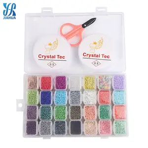 Jh kit para fazer pulseira de 24 cores, contas para artesanato e artesanato, faça você mesmo, contas de letras, joias, presentes para meninas