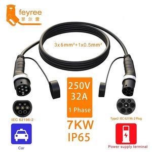 Feyree 32A 7kW Type 2 to Type 2 EV <b>Charging</b> <b>Cable</b> 220V Fast <b>Charging</b> TPU <b>Cable</b> Wallbox for EV <b>Charging</b> Station - Product Image 1