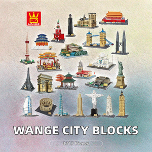 لعبة Wange ، طراز المدينة ، بناء برج وحدات بلاستيكية تضم باريس ، فيلا فالينج ووتر ، فيلا باريس - Product Image 2