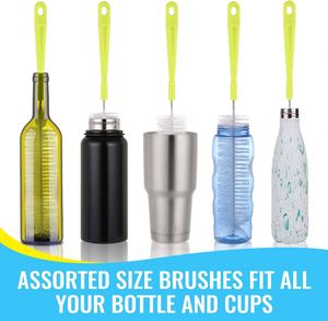 8 Pack Eco-Friendly <b>Bottle</b> Cleaning <b>Brush</b> Set with PP Handle for Beer Kettle & Straw Cleaning Custom Logo Option - Product Image 3