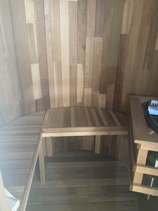 Sauna Cúbica para 1-2 Personas, Madera de Abeto Maciza, Calentador Eléctrico Tradicional para Uso en Exteriores, Patio Trasero, Spa, Diseño Moderno - Product Image 6