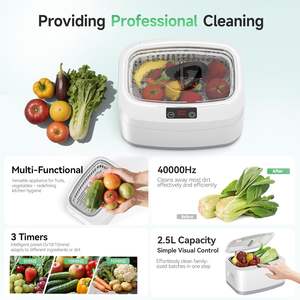 KUNPHY 2.5L Ultrasoon Fruit- en Groentereiniger Elektrisch 40kHz 3 Timers voor Buitenreiniging voor het Gezin - Product Image 2