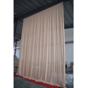 Support de toile de fond télescopique en aluminium avec rideaux ajustables pour les événements de mariage, les salons professionnels, les cabines photo - Product Image 2