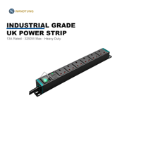 Multiprise 1U 6 8 10 voies avec alimentation continue PDU, unité de distribution d'alimentation, équipement à performance électrique stable