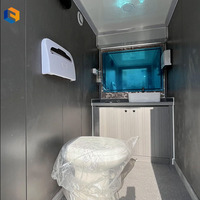 Toilettes mobiles professionnelles haut de gamme en acier avec deux compartiments pour appartements et hôpitaux