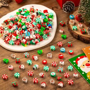 300 Miếng 9Mm Bán Buôn Hỗn Hợp <span class=keywords><strong>Polymer</strong></span> Bùn Hạt Và Gốm Thông Vòng Tay Vòng Cổ Hoa Mô Hình Giáng Sinh Sản Xuất - Product Image 4