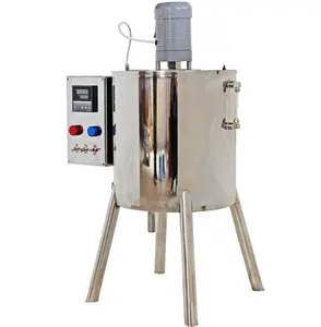 Small Lipstick Heating Stirring Filling Machine With Mixing Hopper Heater Tank/Commercial hand soap filler