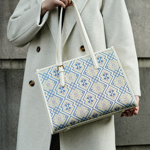 工厂定制穆斯林风格刺绣印花女士清真时尚奢华设计师真皮单肩包女士手提包 - Product Image 3