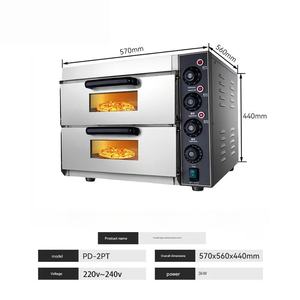 Horno Eléctrico de Pizza de Dos Pisos, Horno de Alta Capacidad de Grado Comercial para Restaurante y Pizzería - Product Image 1