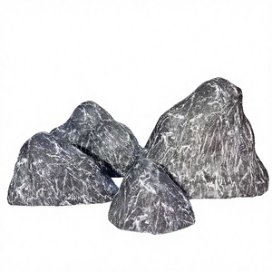 Conjunto Zen <span class=keywords><strong>de</strong></span> Estilo Japonés, Combinación Ecológica <span class=keywords><strong>de</strong></span> Rebanadas <span class=keywords><strong>de</strong></span> Piedra Negra <span class=keywords><strong>de</strong></span> Montaña, Resina <span class=keywords><strong>de</strong></span> Piedra Artificial con Efecto Nieve Seca, Decoración Navideña - Product Image 4