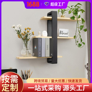 <b>Wall</b> <b>Mounted</b> Wooden <b>Shelf</b> 3 Tier Rectangle Multipurpose Storage Rack For Living Room Bedroom Bathroom Display - Product Image 5