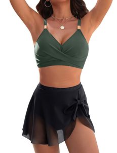 Conjunto de Bikini Personalizado OEM/ODM para Mujer Talla Grande - Traje de Baño de Dos Piezas con Cintura Alta y Control de Abdomen - Product Image 4