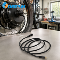 Connecteur Moteur Étanche DREAM 9 Broches Mâle-Femelle avec Cache-Poussière pour Câble de Moteur de Vélo Électrique