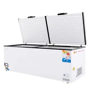 hot sale low price big mini double door small 200 300 1000 liter showcase commercial deep fast freezer for home
